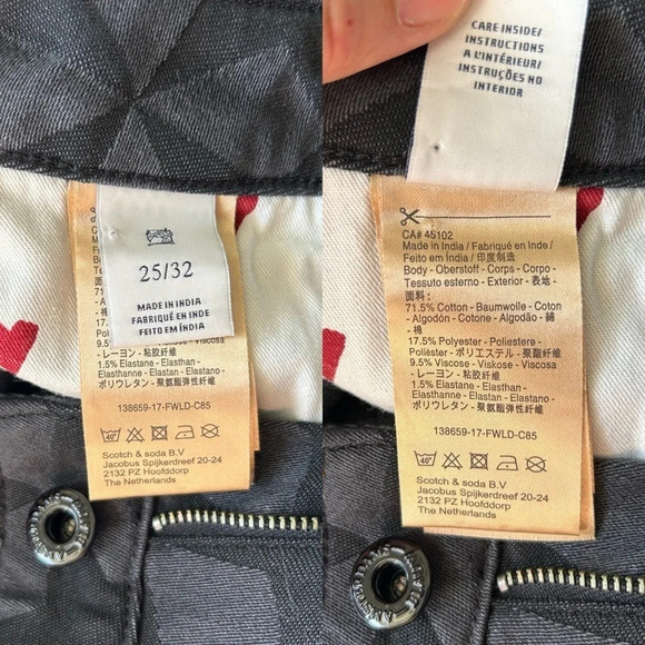 NWT SCOTCH & SODA La Bohemienne Mid Rise Skinny Star Pattern Jeans - Picture 13 of 16